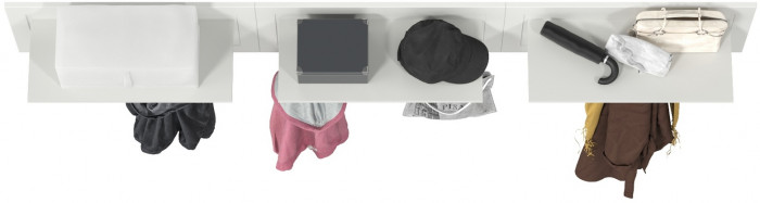 Остин 15.12 Вешалка + 15.12 Вешалка + 15.12 Вешалка, белый шагрень