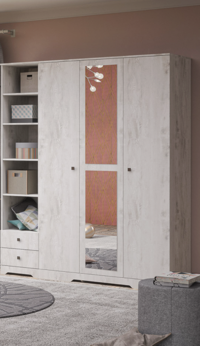 Шкаф 3-х дверный с зеркалом 