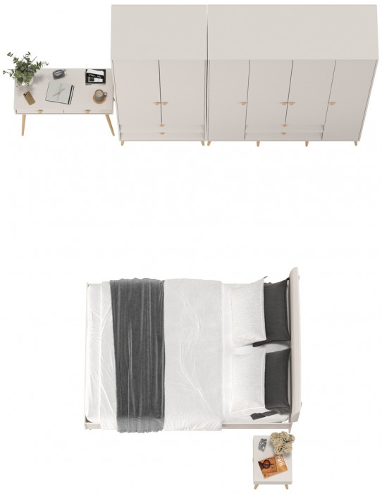 Афина Спальня 40-1400, кашемир серый