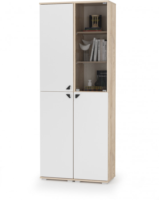 Бостон № 47, дуб эндгрейн элегантный/фасады МДФ милк рикамо софт