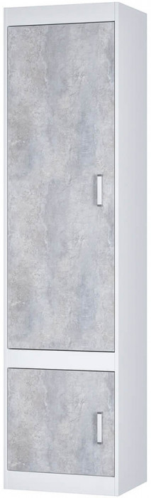 Шкаф закрытый Паскаль, Белый, Цемент светлый