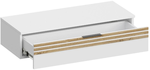 Туалетный столик + Зеркало Нао, Дуб вотан/Белый