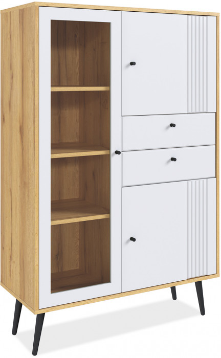 Шкаф низкий (1 стеклодверь) Вега Саксония