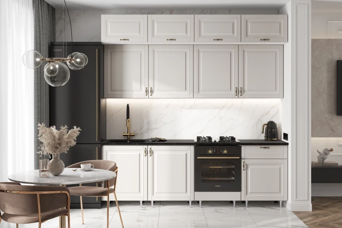 Кухня Престиж 2,4м Браш Лайт Грей