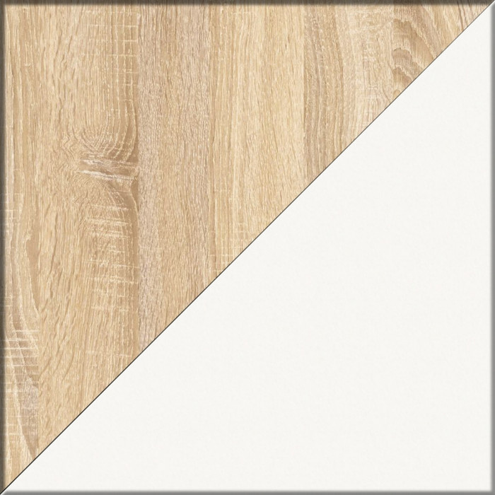 Ксения Кровать с ящиками 0900, дуб сонома/белый