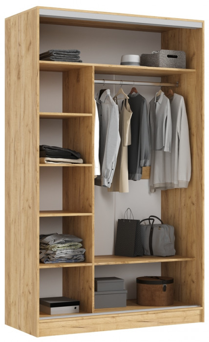 Шкаф-купе Тринити-7 (1,35 м), Дуб крафт золотой