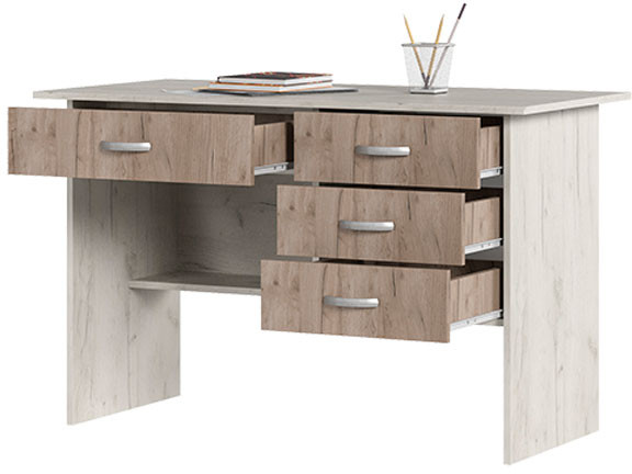Стол письменный Сити дуб крафт белый/дуб крафт серый