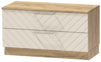 Тумба-5 прикроватная напольная "Иннэс-7", Крафт золотой/Тирамису матовый