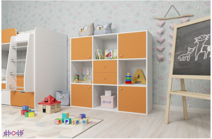 Стеллаж Джери (Белое дерево/Дуб молочный)