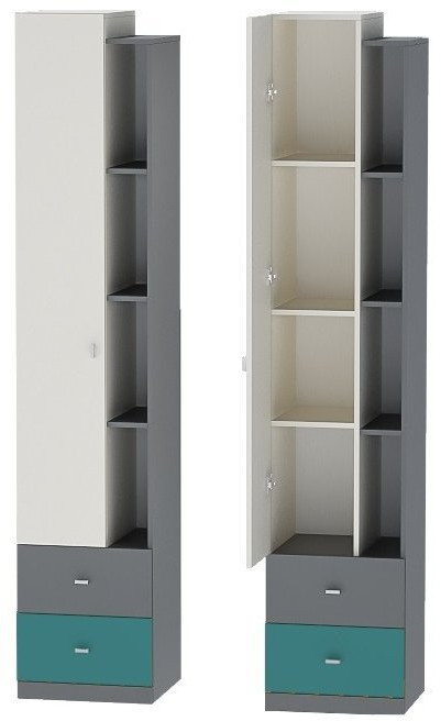 Модульная детская Клео набор 2 (Графит/Миндаль/Океан)