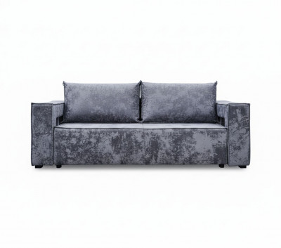 Диван-кровать Лофт Люкс Плюш с подсветкой, еврокнижка, 140х195, серый