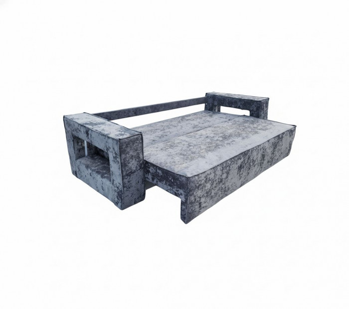 Диван-кровать Лофт Люкс Плюш с подсветкой, еврокнижка, 140х195, серый