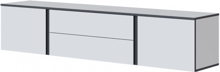 Модульная Гостиная Амара, композиция 2, Белый/Графит серый