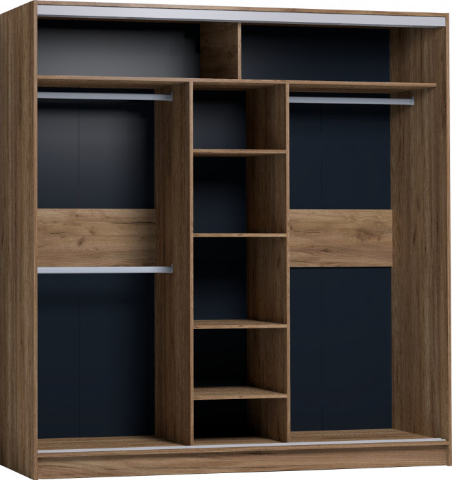 Шкаф-купе с зеркалом Strike 2000 Дуб табачный Craft