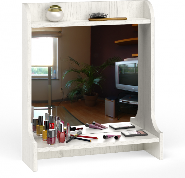 Ливерпуль Полка 10.118 с зеркалом, цвет белый, ШхГхВ 60х20х70 см.