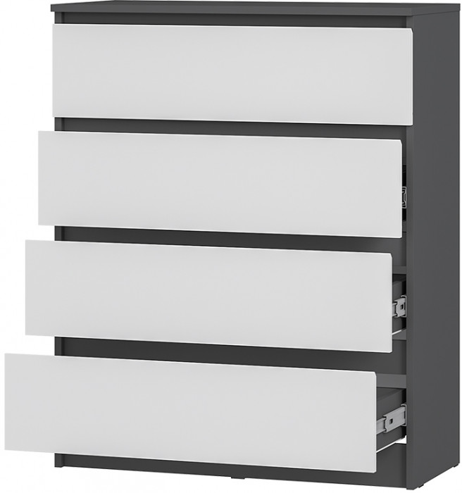 Комод "Шарм" КМ-02 Графит/ Белый