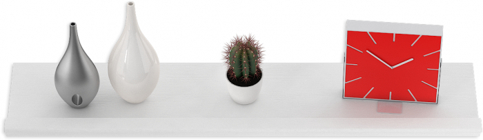 Ливерпуль Полка, цвет ясень ваниль/белый, ШхГхВ 140х29,4х6 см.(БЕЗ крепления к стене, крепится к соседним боковинам)