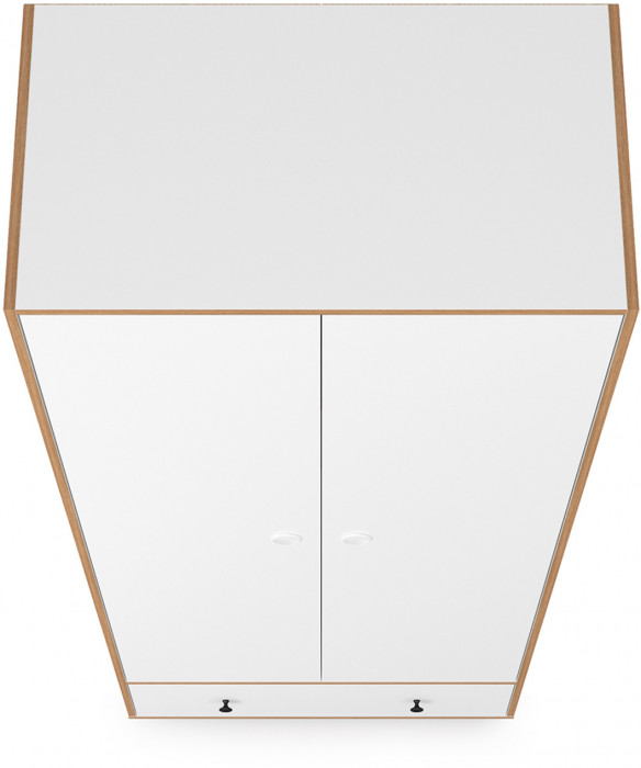 Вуди 13.138 Шкаф для одежды, белый премиум/дуб крафт золотой
