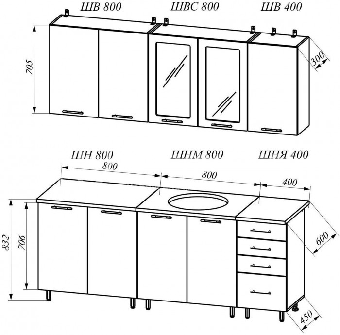 Кухня Гранд 2000 (Белый, Мрамор византийский)