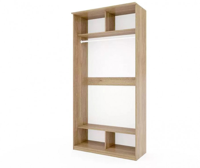 Шкаф купе Модерн 1190х600 2-х дверный зеркальный с пескоструем №1 ясень