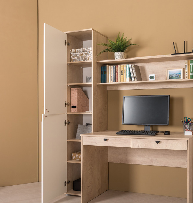 Бостон № 36, дуб эндгрейн элегантный/фасады МДФ милк рикамо софт