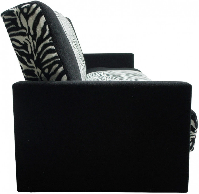 Раскладной диван-кровать, прямой, книжка, велюр, Честер зебра 140