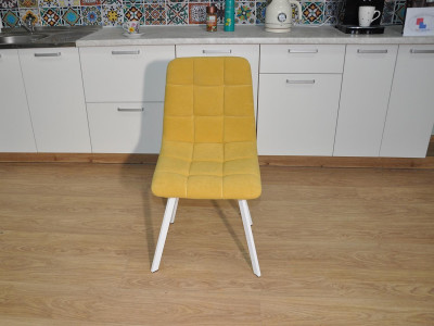 Стул ХИТ-2 / белый / горчичный