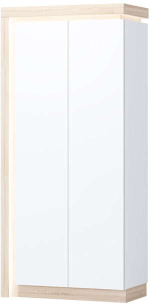 Астра Модульная Спальня, композиция 3, Белый глянец/Сонома (подсветка)