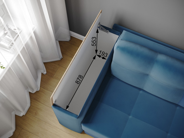 Диван раскладной Нави, пыльная роза/мдф пудра