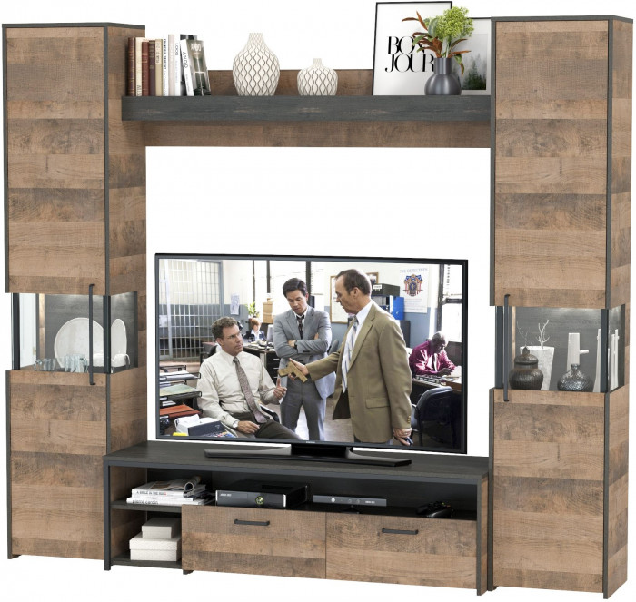 Трувор Гостиная 017, дуб гранж песочный/интра