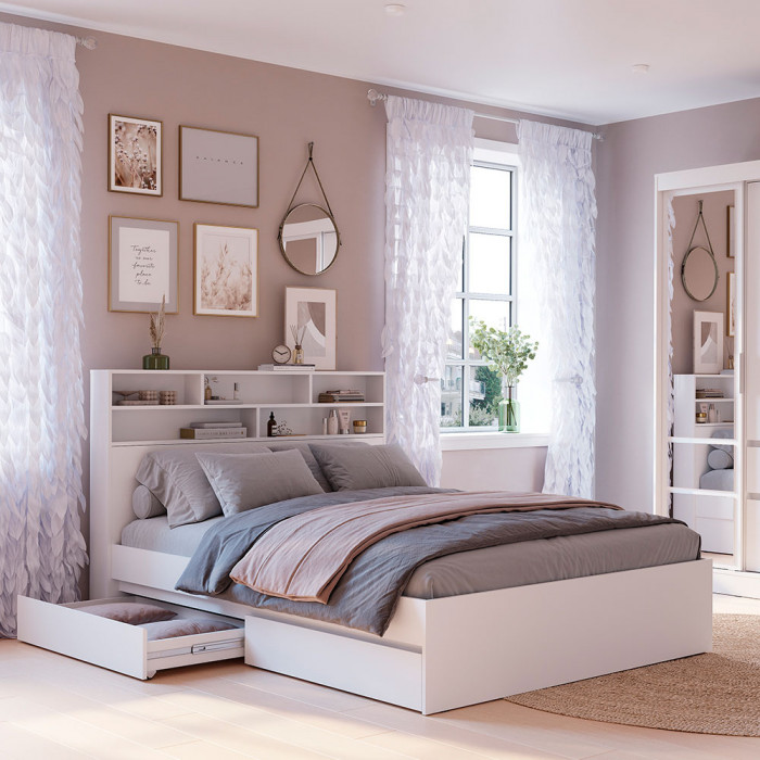 Симпл СП-02 стеллаж-полка белый