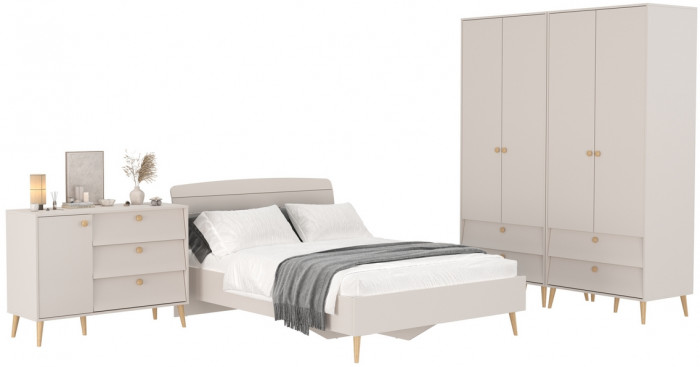 Афина Спальня 18-1400, кашемир серый