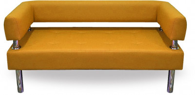 Диван Бизнес 180, экокожа, оранжевый