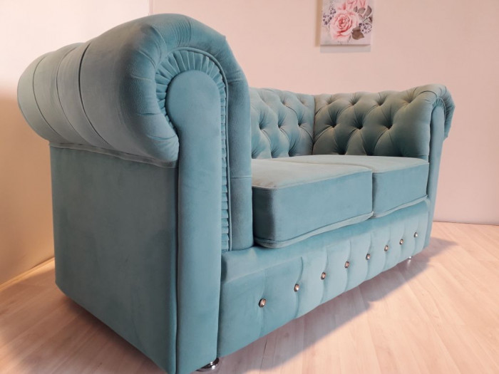 Диван офисный нераскладной Честер 2-х местный, велюр