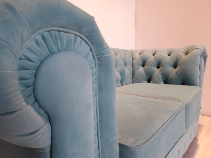 Диван офисный нераскладной Честер 2-х местный, велюр