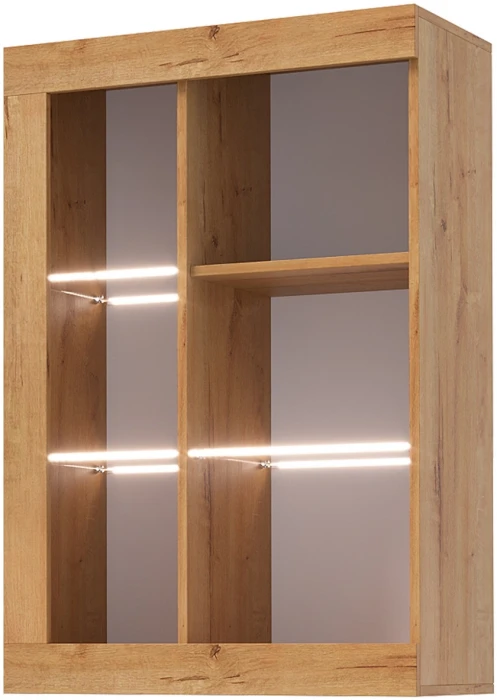 Прага Витрина универсальная ЛДСП, вотан/Графит