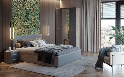 Спальня Наоми. Комплект 1, графит