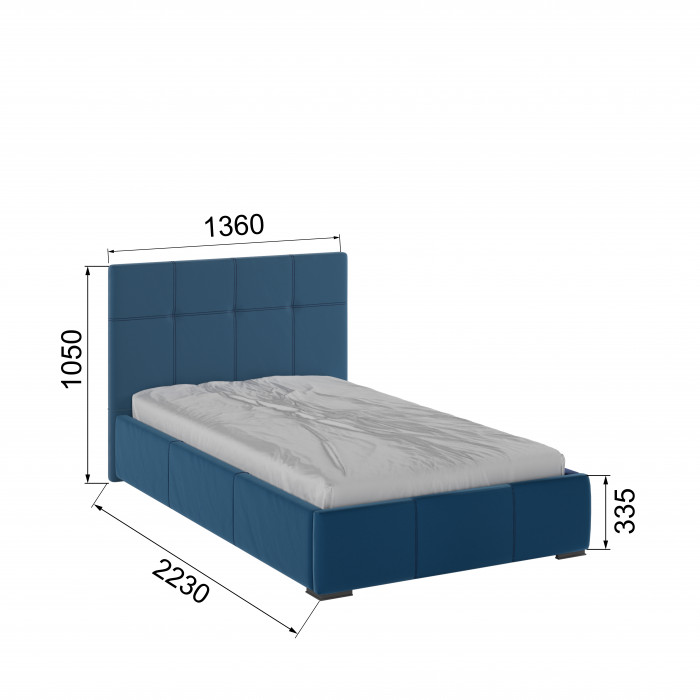 Рио Кровать интерьерная 120 атлантида квадрат, ПМ