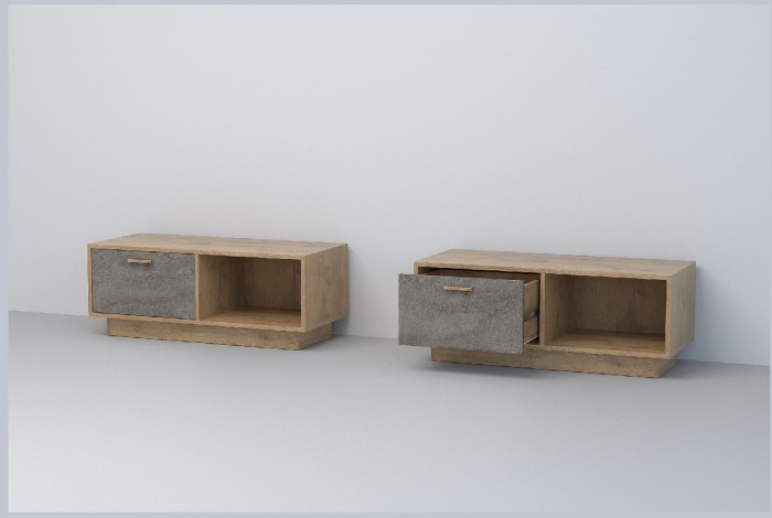 Эго Тумба Т-4 ПД (Глянец Белый/Дуб Крафт Золотой)