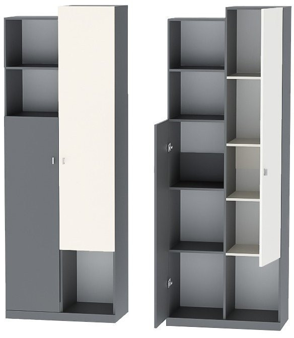 Модульная детская Клео набор 5 (Графит/Миндаль/Океан)