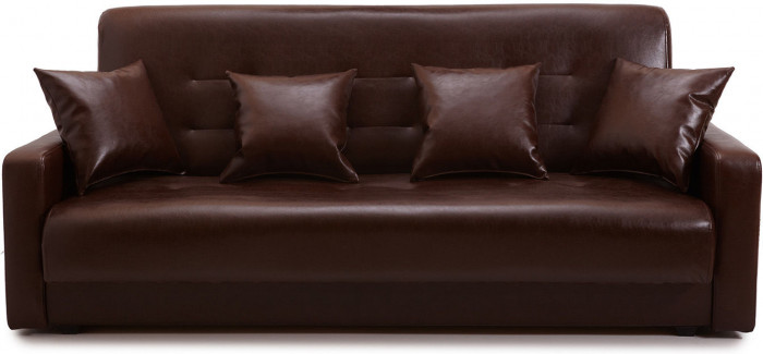 Диван-кровать Престиж 140х190, книжка, экокожа, коричневый