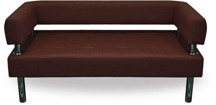 Диван Бизнес 180, экокожа, коричневый