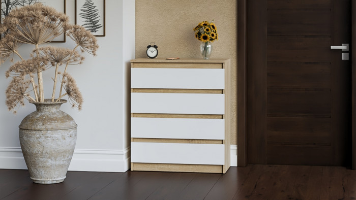 Мори Комод МК700.5, дуб сонома/белый