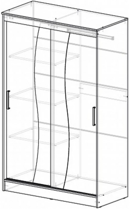 Элегант Шкаф-купе 6, Венге/лоредо