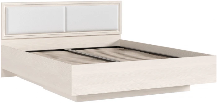 Престиж 2 Кровать парящая с ортопедом металл 160 с подсветкой, сандал светлый