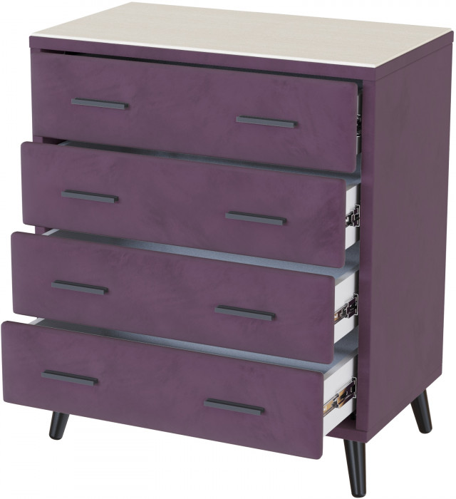 Комод интерьерный Пай винный/мдф клен кремовый