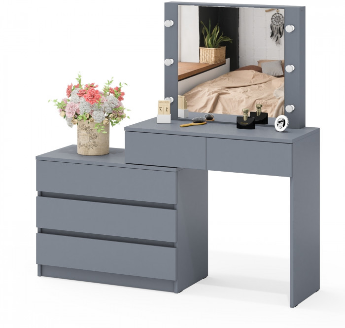 Стол косметический с подсветкой 110, графит