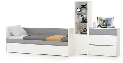 Торонто Компоновка № 24, белый шагрень/стальной серый