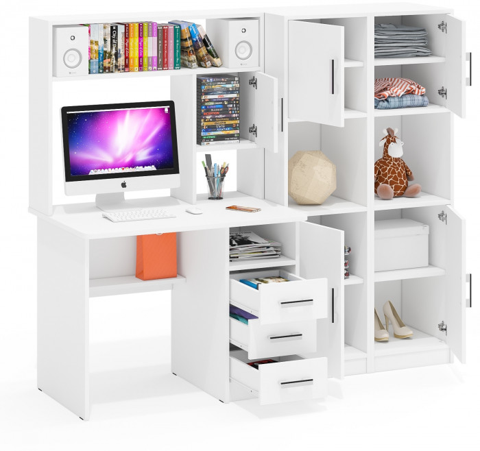 С-МД-СК9 Компоновка № 02, белый шагрень