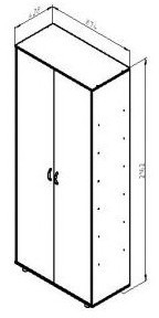 Дельта-2 Шкаф, Голубой